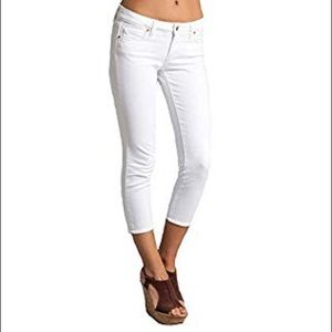Paige Roxie Crop White Jeans